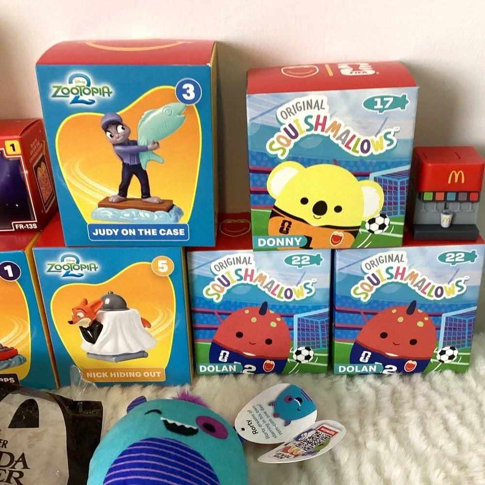 McDonald's Happy Meal Toy Lot – 18 Piece Bundle - Elio Zoo Black Panther Squish